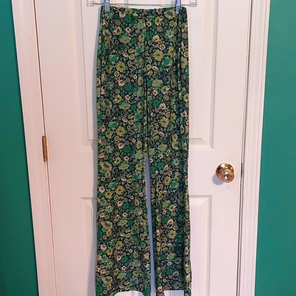 Zara Floral Flare-Leg Pants - Picture 4 of 7